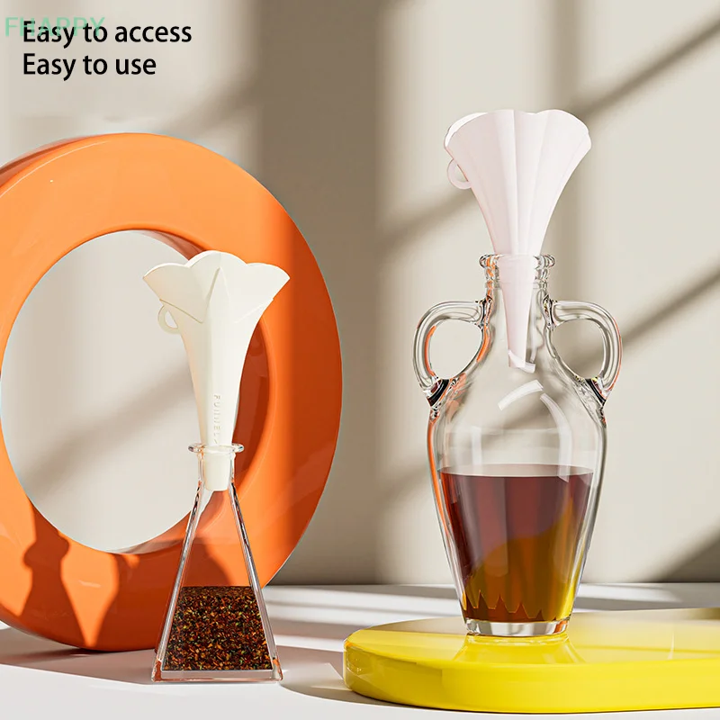Multifunctional Funnel Silicone Collapsible Funnel Folding Portable Funnels Household Liquid Dispensing Kitchen Tools