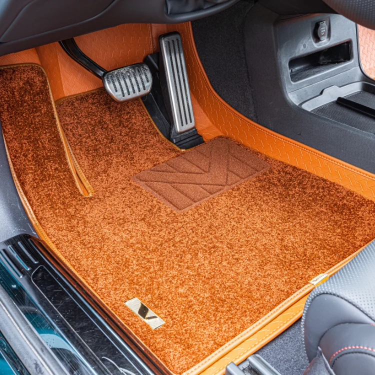 Factory Direct Supply New Design Colorful Easy Cleaned Floor Car Mats New Arrival 10MM PVC Leather Car Floor Mats Auto Custom
