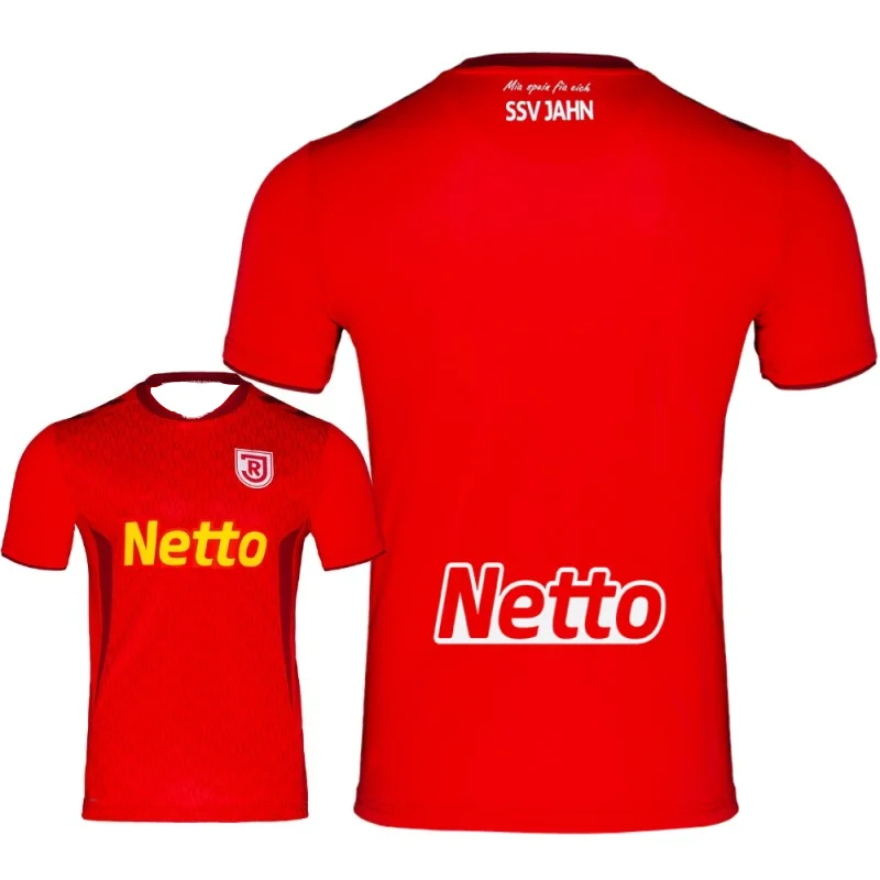 26-27 Germany Adult Child Breathable Sport Jahn Regensburg Football Home Away Jersey Men Women Quick-Drying Family Fan T-shirt