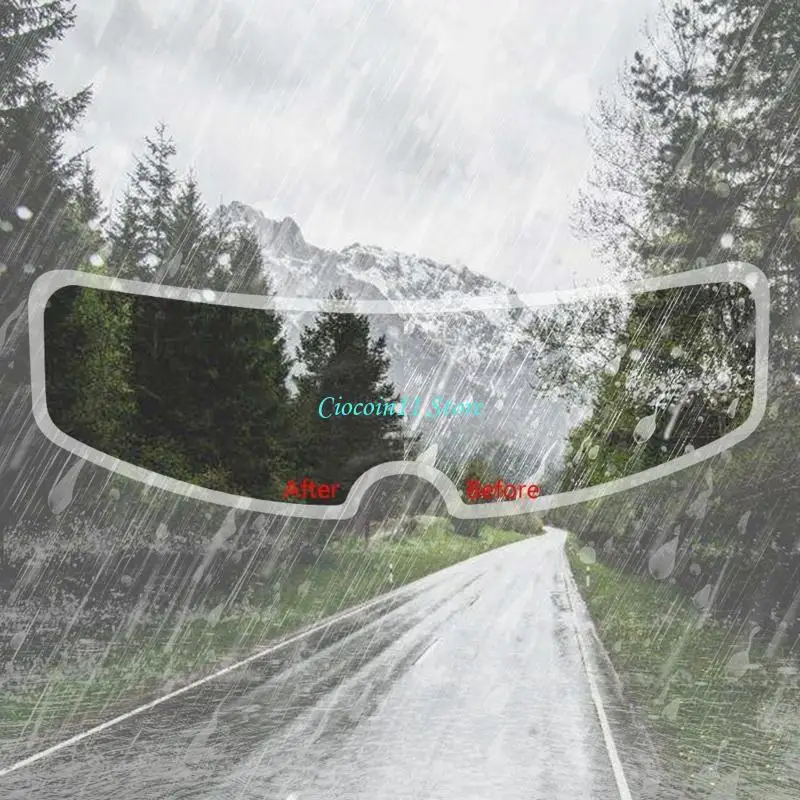 Y1UB Motorcycle Helmet Clear Anti-Rain Rainproof Anti-Fog Lens Visor Film Universal