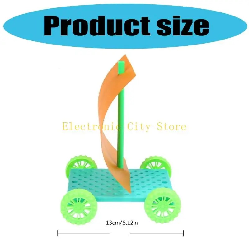 Hands On Rakitan Kendaraan Energi Angin Bertenaga Angin Mainan Mainan Set untuk Kid Hu8d