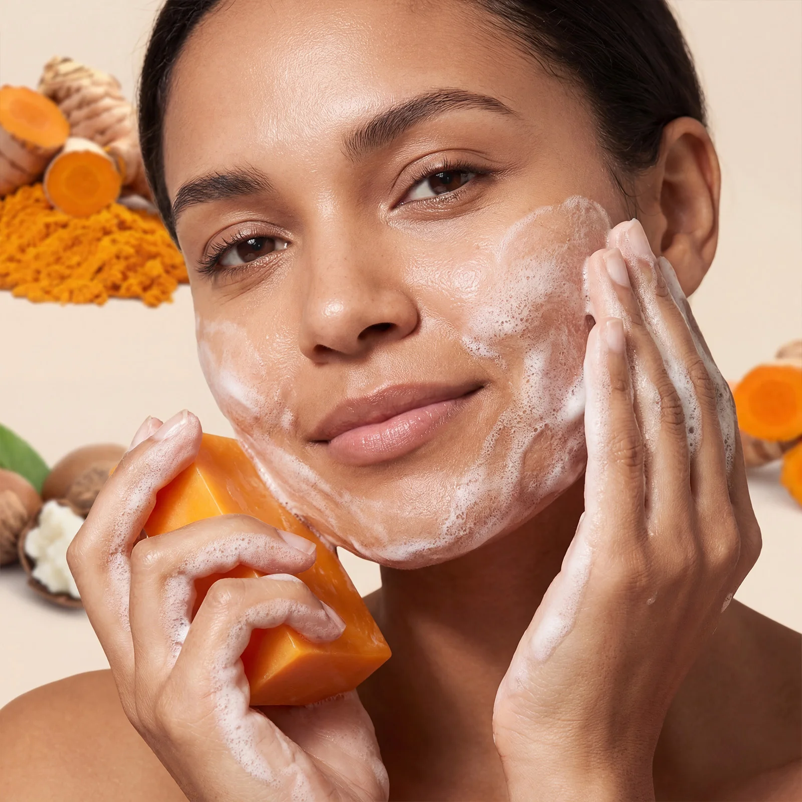 Turmeric Kojic Acid Soap Deeply Cleansing Glowing Body Rejuvenating Exfoliating Even Skin Tone Handmade Soap Face Body Bar