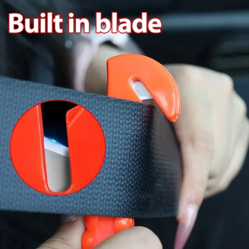 รถทําลายหน้าต่างค้อนหนีฉุกเฉิน 2-in-1 ความแข็งสูงเหล็กคาร์บอนความปลอดภัยค้อนเครื่องตัดเข็มขัดนิรภัยสําหรับรถบรรทุกรถยนต์