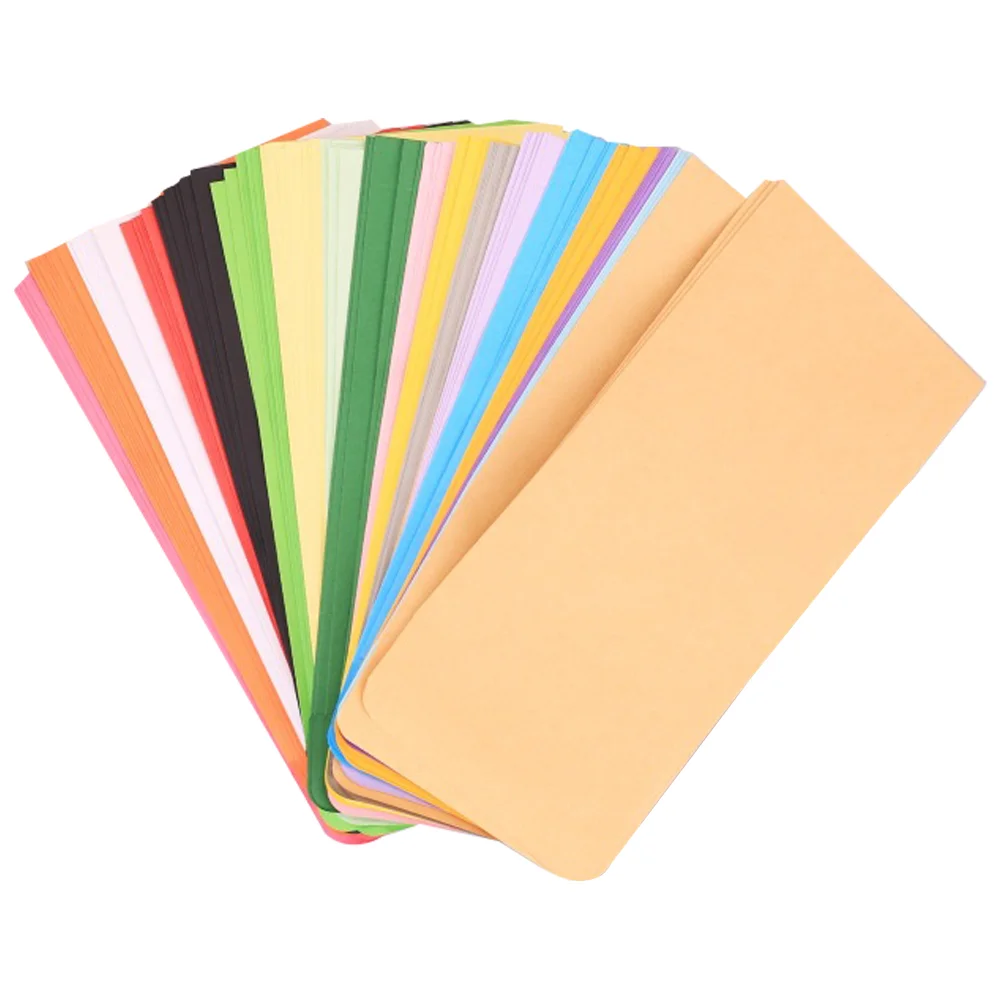 50 Pcs Colorful Blank Envelopes Cash for Money Bags Clear Organizer Storage Binder