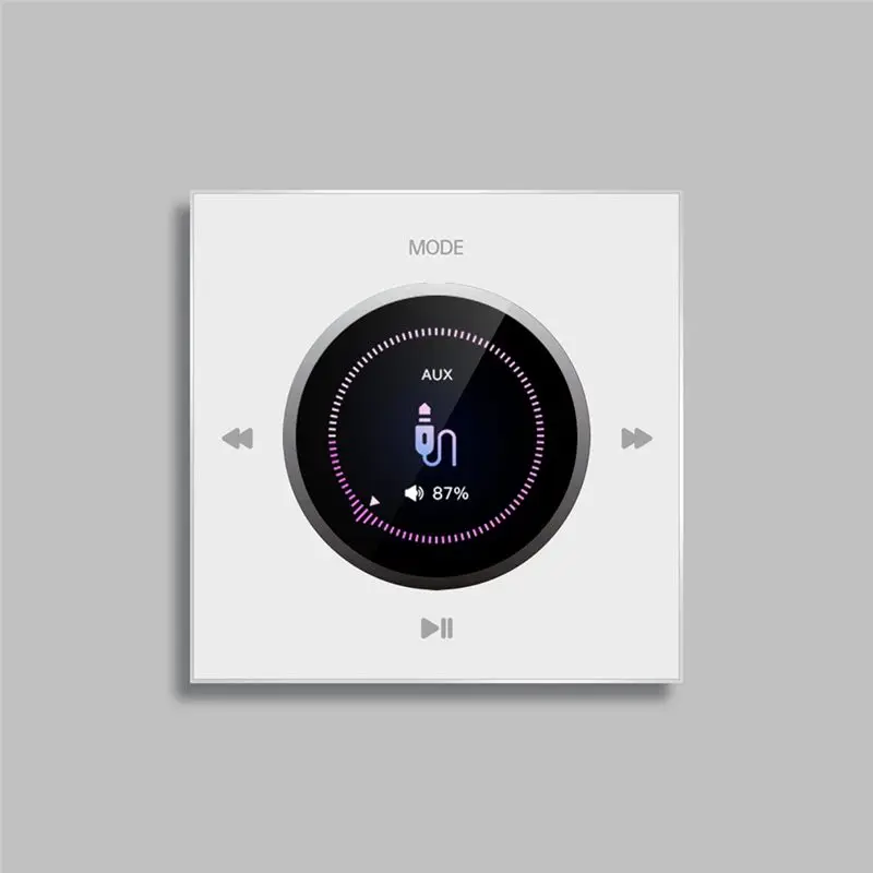 DT21 Wall Mounted 86 Bluetooth Audio Control Panel, Ceiling Speakers for Home Background Music System (White)