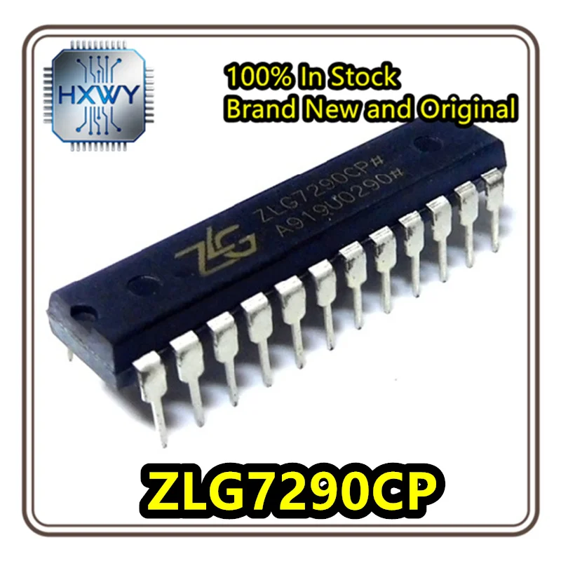 (1/5 piece) ZLG7290CP 7290CP DIP24 Keyboard and Display Driver Controller, brand new original genuine in stock
