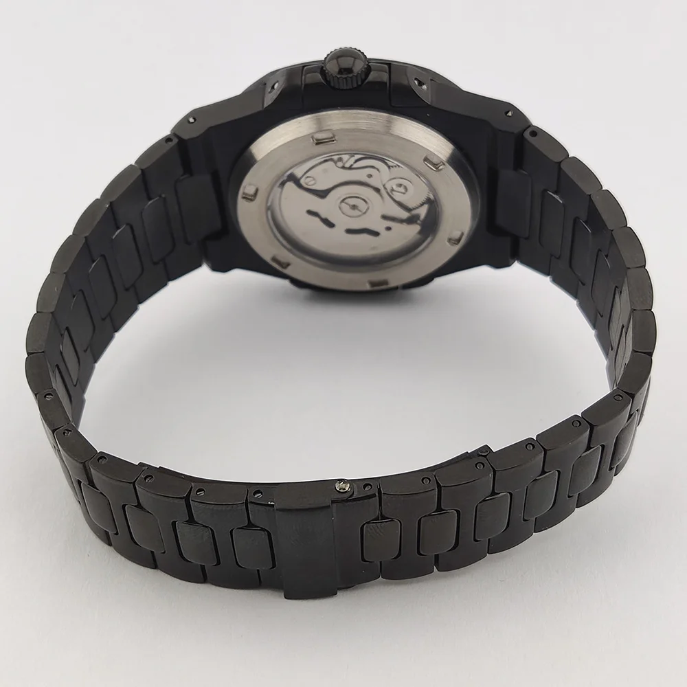 Orologio NH35 da 43 mm Quadrante nero stellato Orologio impermeabile in acciaio inossidabile Orologio meccanico creativo NH35 Movimento automatico Orologio da uomo