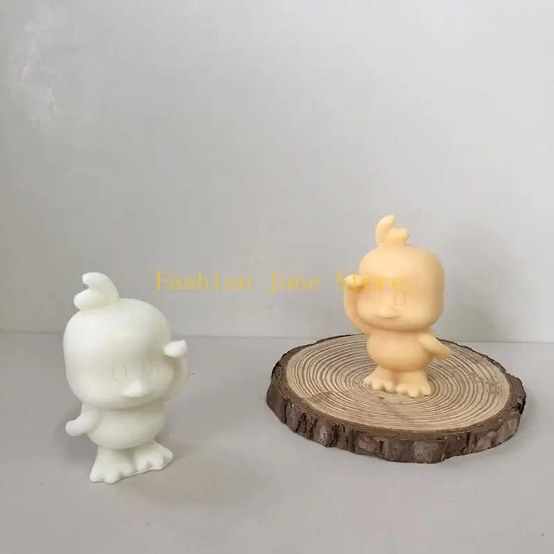 

N5KA Diy Duck Saluting Handmade Gypsum Ornament Silicone Mold