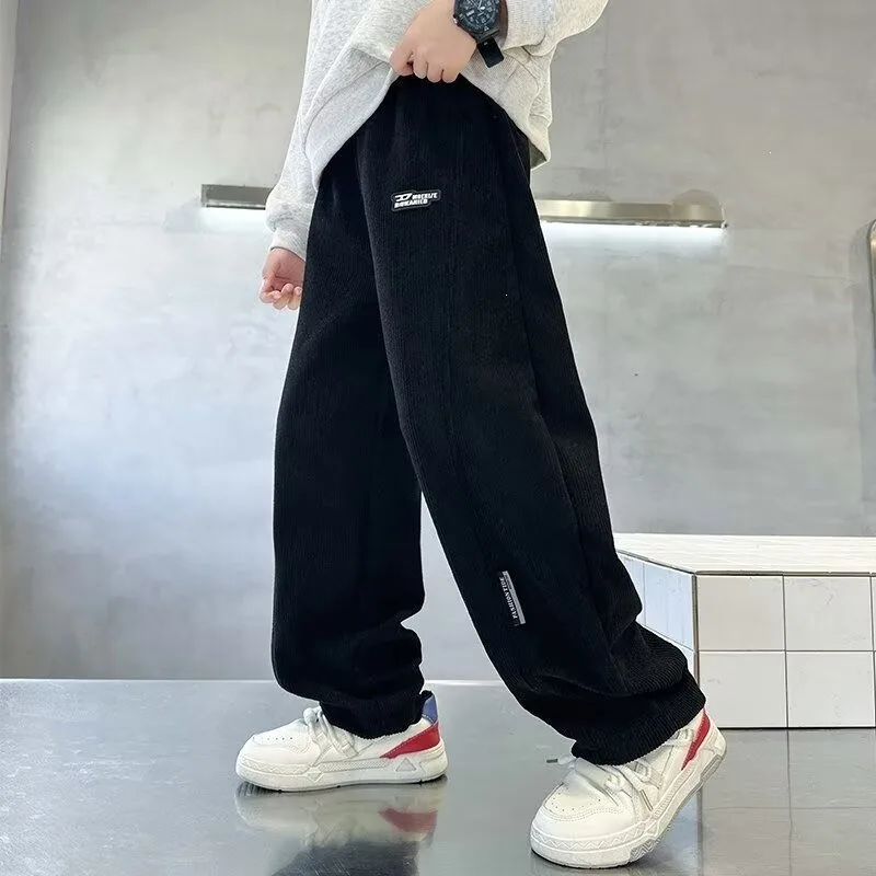 Herbst Kinder Jungen Hosen UNITIM 2026 Einfarbige Lässige Jugendliche Jungen Gerade Hosen Locker Lässig 4-14 Jahre Junior Jungen Hosen – Detail 3