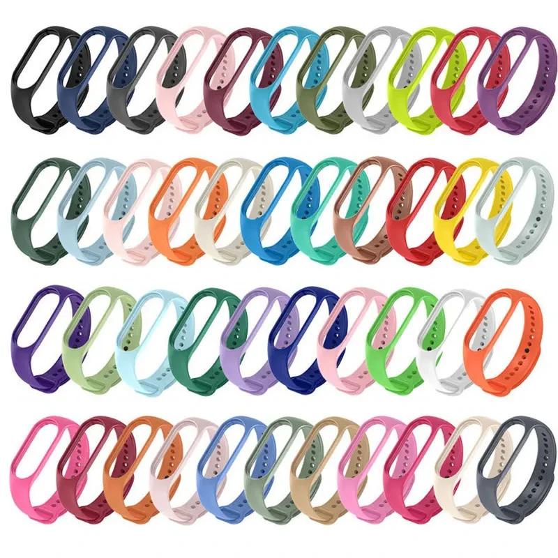 

3PCS official Silicone Strap For Xiaomi Mi Band 4 5 6 7 Bracelet Sport Watch Wristband Miband4 miband7 Correa Mi band 3 4 5 6 7