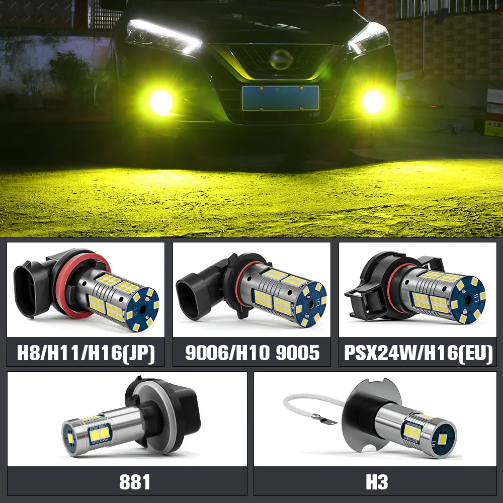 2pcs LED Fog Light Lamp Blub Canbus Accessories For Lada Largus 2012 2013 2014 2015 2016 2017 2018 2019