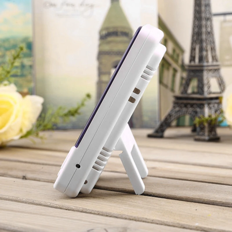 Digital LCD Indoor Outdoor Room Electronic Temperature Humidity Meter Weather Station Alarm Clock 4 Key Model Easy To Use