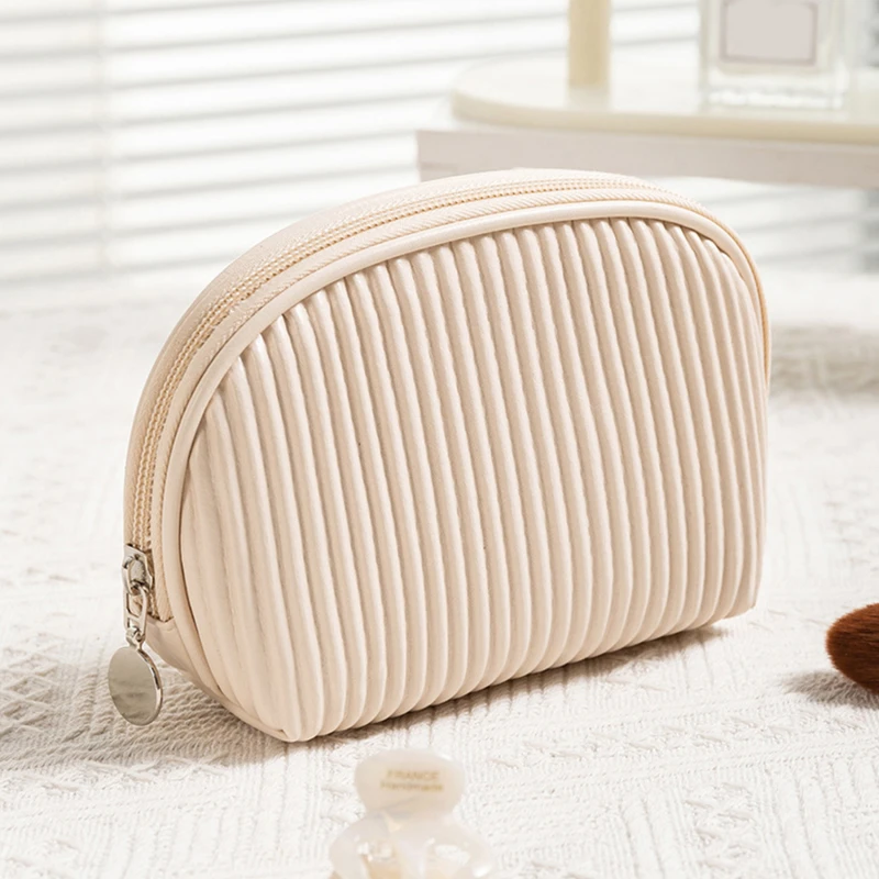 Zipper Toast Travel Makeup Bag for Women Cosmetic Bag Large Capacity Makeup Bag Storage Organizer PU Leather Toiletry Bag