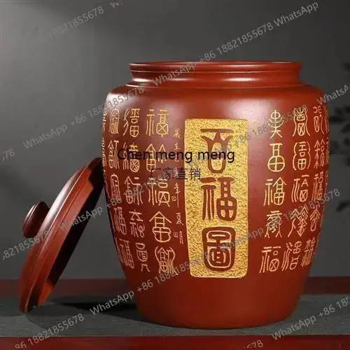 HR New, rice jar large, rice bucket household sealed bucket ceramic rice jar with lid