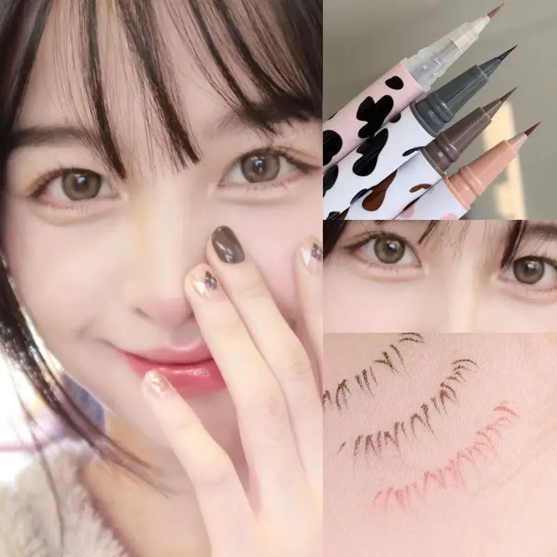 FLORTTE aegyo saliva caneta wow bom delineador fino caneta de longa duração não é fácil de borrar delineador