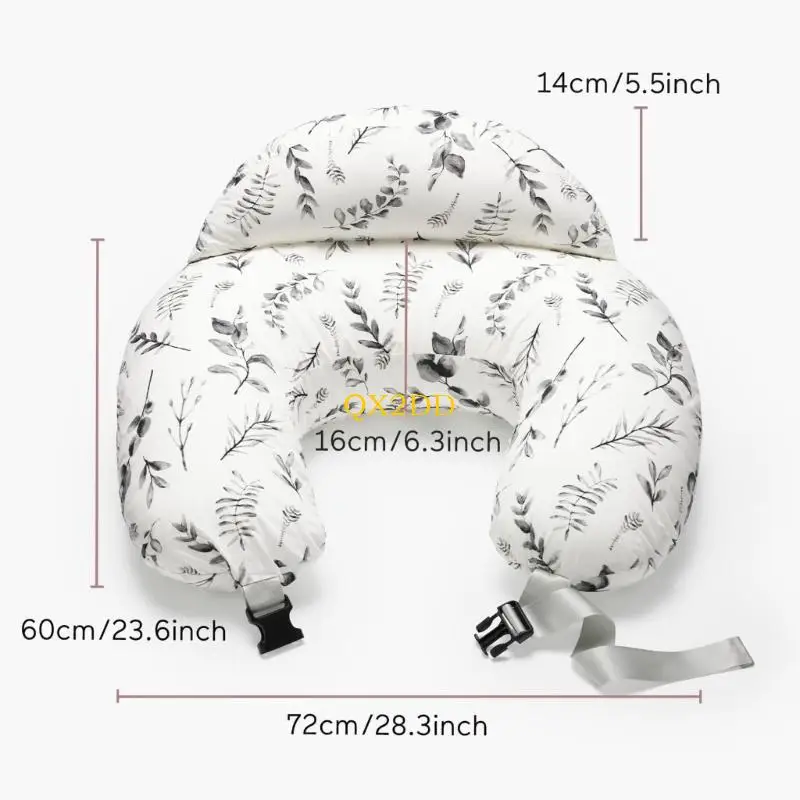 QX2D Removable & Washable Nursing Pillow Slipcover for Mom Feeding Lovely Pattern