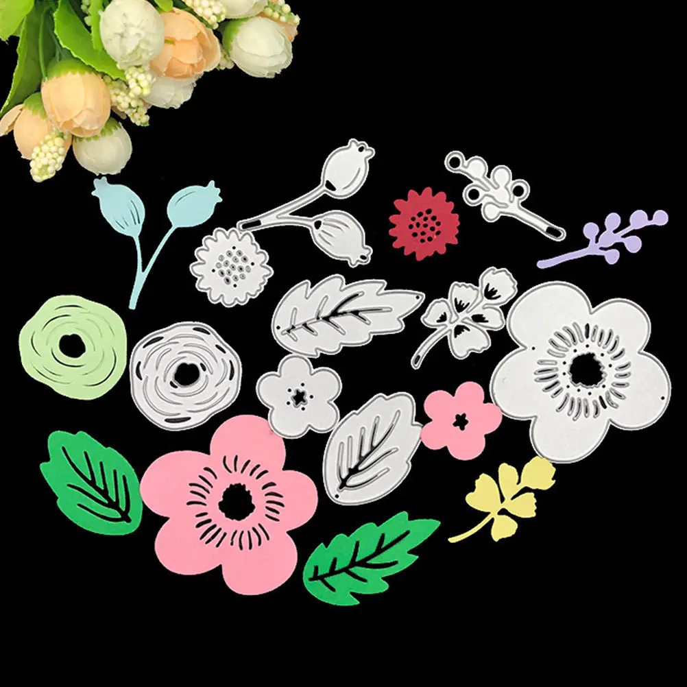 

1Set High Carbon Steel Flower Embossing Die DIY Cutting Dies for Paper Craft Scrapbook Cards Metal Cutting Dies Template Stencil