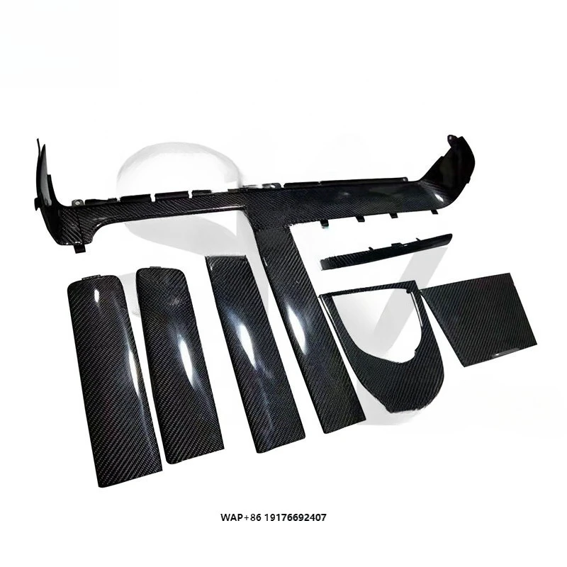 8-Piece Dry Carbon Fiber Interior Accessory Kit for W464 G Class G500 G350 G63 Cars Car Decoration Cover Internals