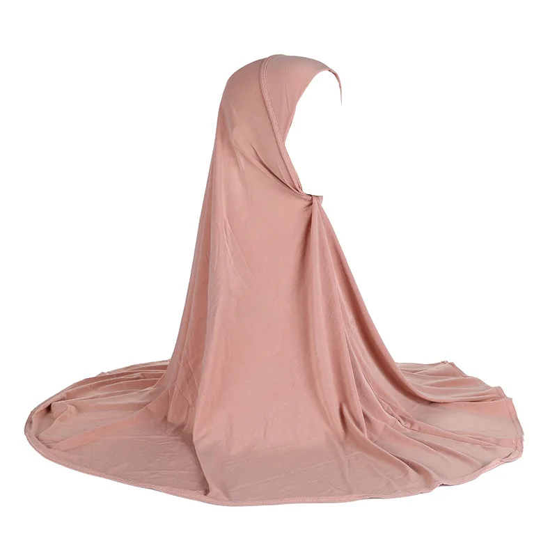 

Casual Muslim Women's Girls Hat Hijabs face veil Simple Large solid-color Gauze Scarf traditional Arab headgear