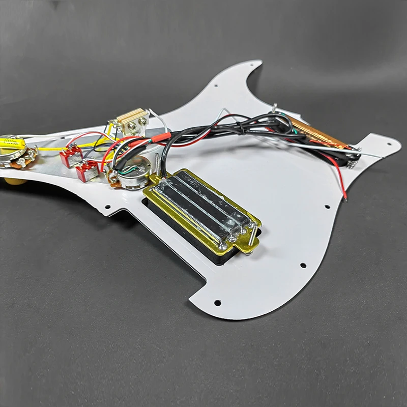 Prewired ST Pickguard Coil Splitting Pickguard HH(2 Coil+4 Coil Pickup) 9K/18K Loaded Pickguard with Humbucker Pickups Set