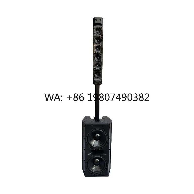 

300W 2*10 Inch Active Subwoofer Column Array Speaker Metal Cabinet Portable Outdoor Stage Professional Audio Equipment