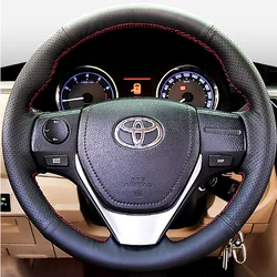 Customize Microfiber Leather Car Steering Wheel Cover For Toyota 2013-2018 Corolla 2014-2019 Corolla iM (US) 2017-2018 Auris