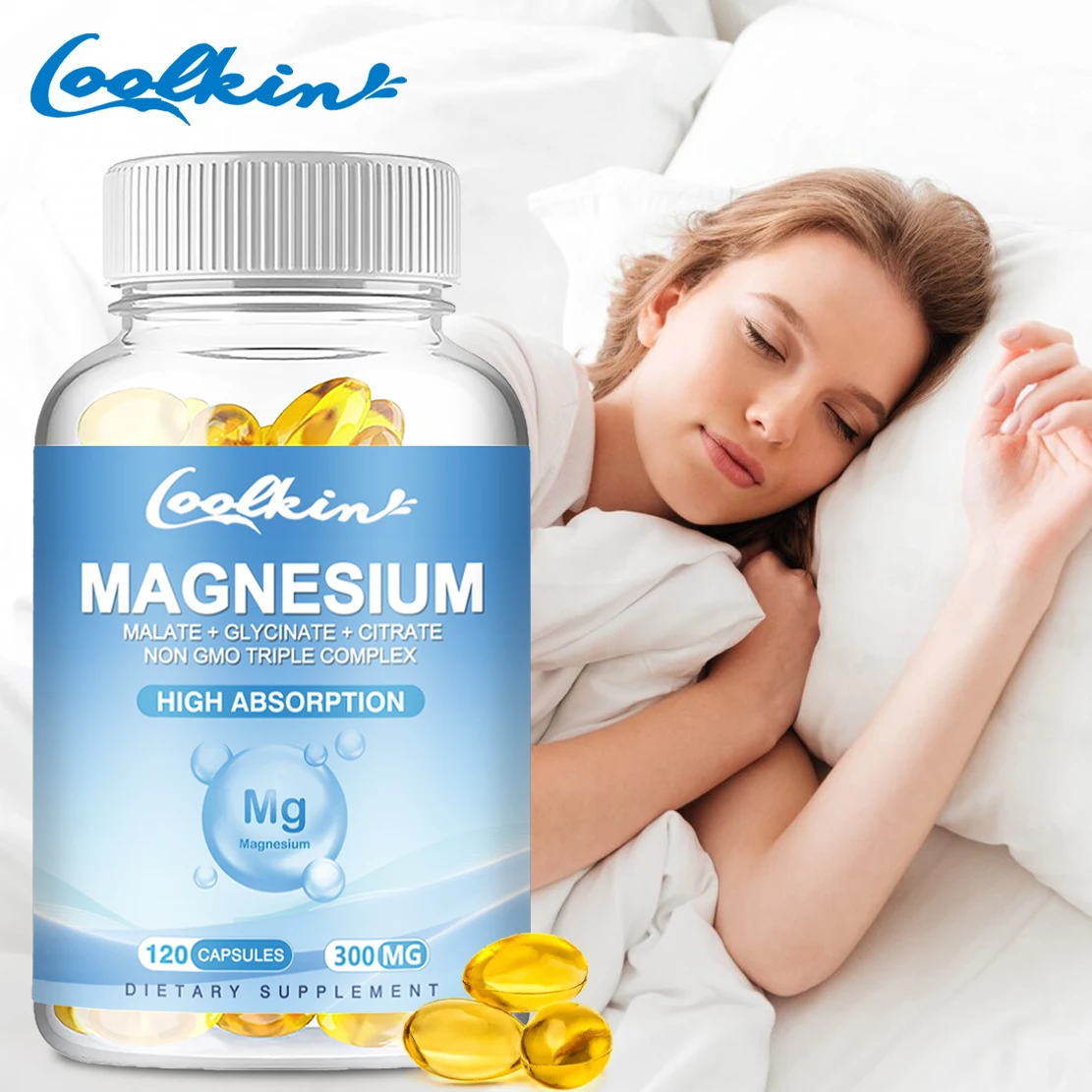 

Triple Magnesium Complex | 300 Mg Magnesium Glycine, Malate, and Citrate for Muscle Relaxation, Sleep, Calmness, and Energy Supp