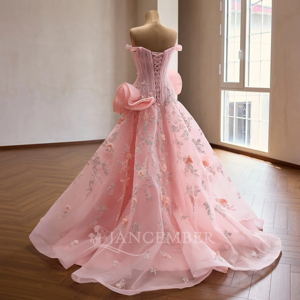 Captivating Pink Quinceanera Prom Dresses New Exquisite Beaded Off Shoulder Customized Ball Gown vestido de 15 quinceañera