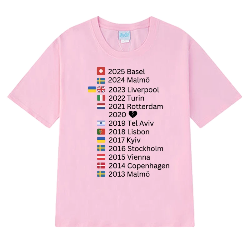 تي شيرت موسيقى المضيف للمدن المضيفة لعام 2025 تي شيرت للرجال والنساء Y2k تي شيرت كبير الحجم بأكمام قصيرة للجنسين ملابس قطنية 100% #5