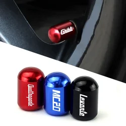 Car Tire Valve Caps Wheel Stem Air Dust Cover Exterior Modified Accessories For Maserati Logo Mc20 Ghibli Levante Quattroporte