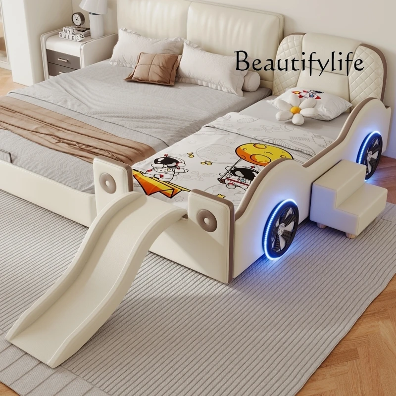 

W Toddler Boys Girls Bed Modern Luxury Design Baby Single Children Beds Mattress Space Saving Cuna Colecho Bebe Home Furniture