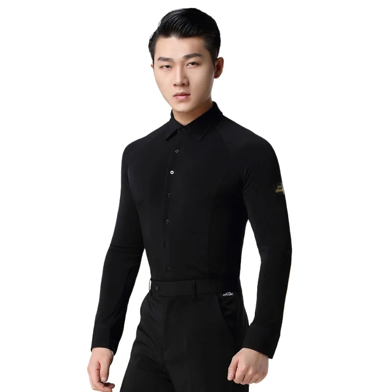 

2025 Man Latin Dance Costumse Long Sleeves Latin Dance Shirts For Men Latin Dancing Jackets S-xxxl