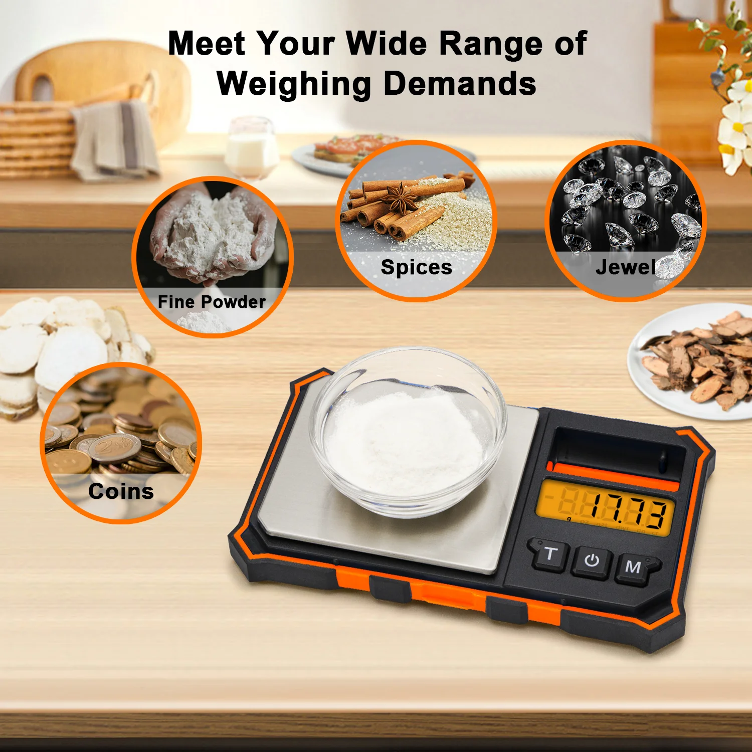 Digital Jewelry Scale with Weights 20g/0.001g High Precision Milligram Scale Digital Pocket Scale Magnesium Scale Pocket Scale