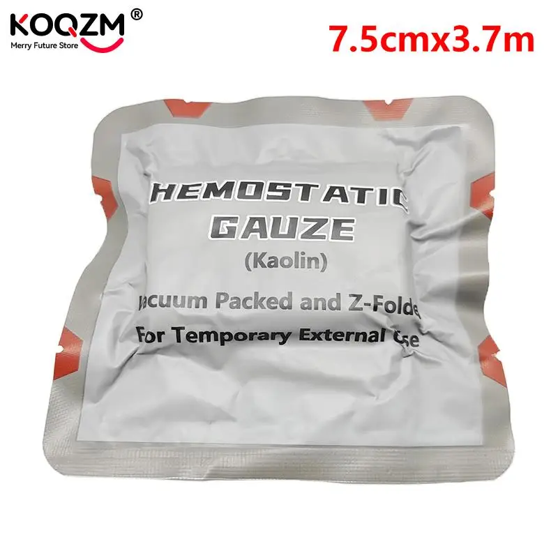 Hemostatic Kaolin Gauze Combat Emergency Trauma Z-Fold Soluble For Ifak Tactical Military Medical Wound Dressing First Aid Kit