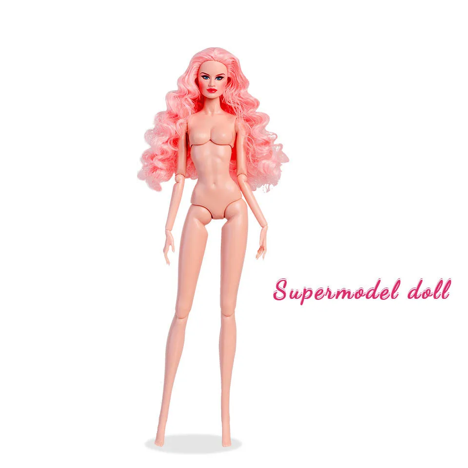 European Fashion 1/6 BJD Supermodel Doll Body 12 Joints Movable Exquisite Makeup Pink Skin Updated Kids DIY Toy Birthday Gifts