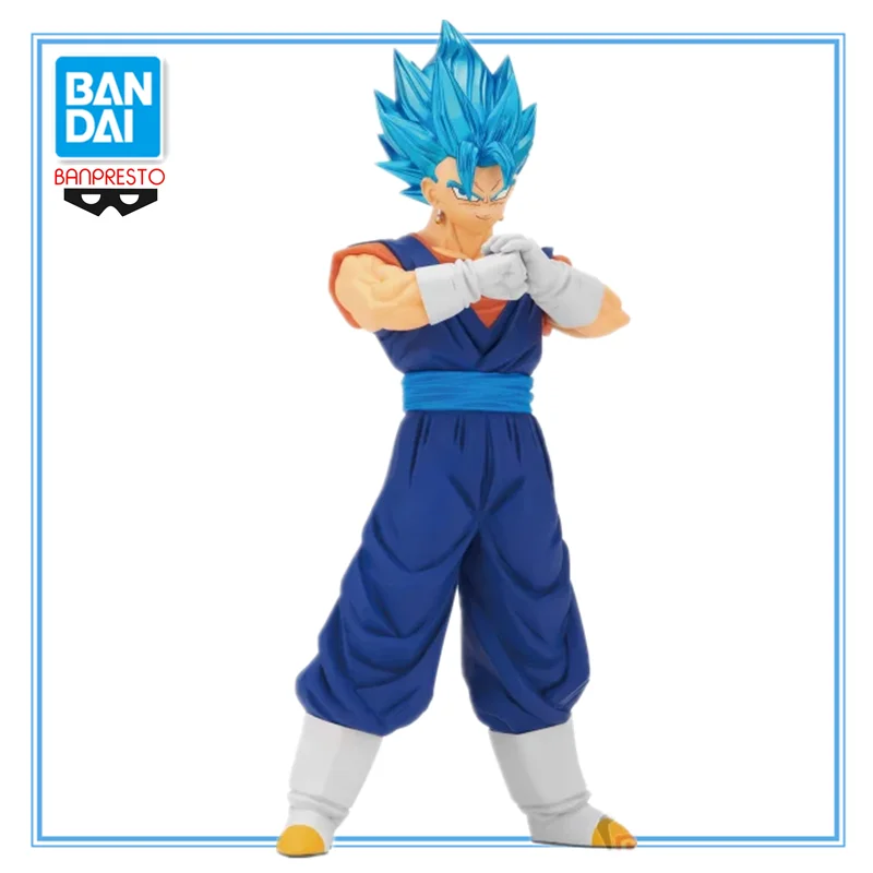 Original Bandai Dragon Ball Z SSGSS Vegetto Super Saiya Blue God18CM Anime Figure Action Model Collectible Toys Gift