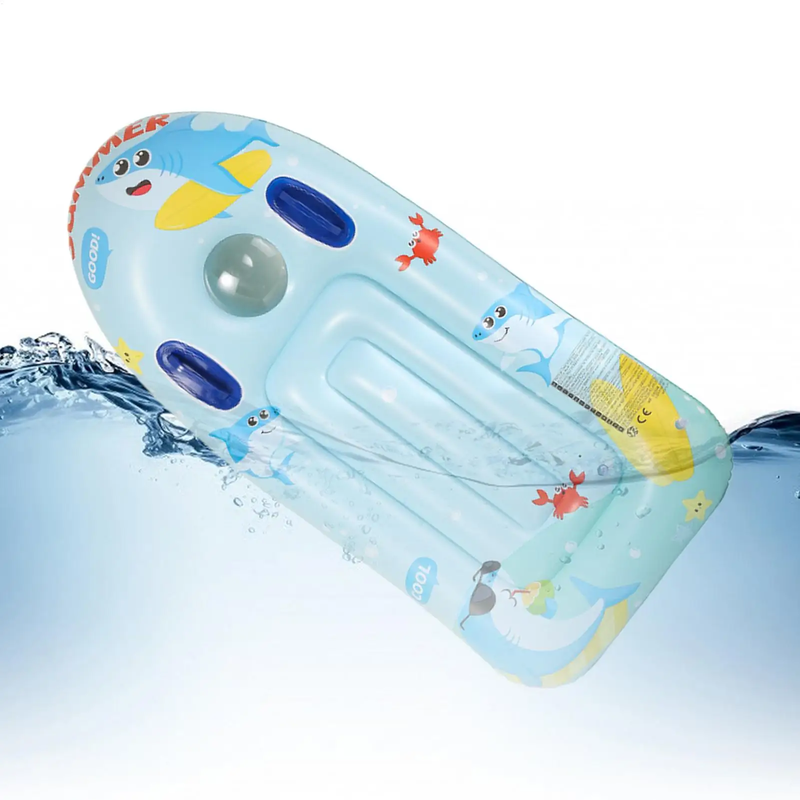 

Beach Inflatable Board Floating Kids Pool Water Toy With Handles Inflatable Water Surfboard For Boys Girls Lake Beach Pond River
