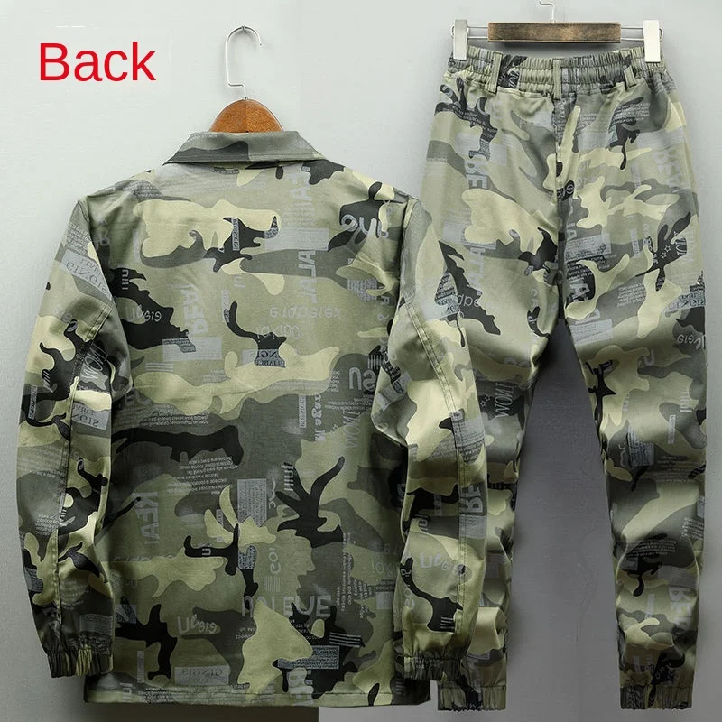 Spring And Autumn Thin Camouflage Clothing Outdoor Sports Leisure Multi-pocket Strong Men\'s Suit Welding Work Clothes