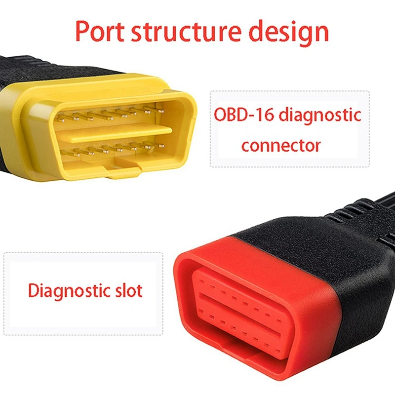 4X New OBD OBD2 Extension Cable Connector For Launch X431 V/Easydiag 3.0/Mdiag/Golo Main 16Pin Male To Female Cable 36Cm