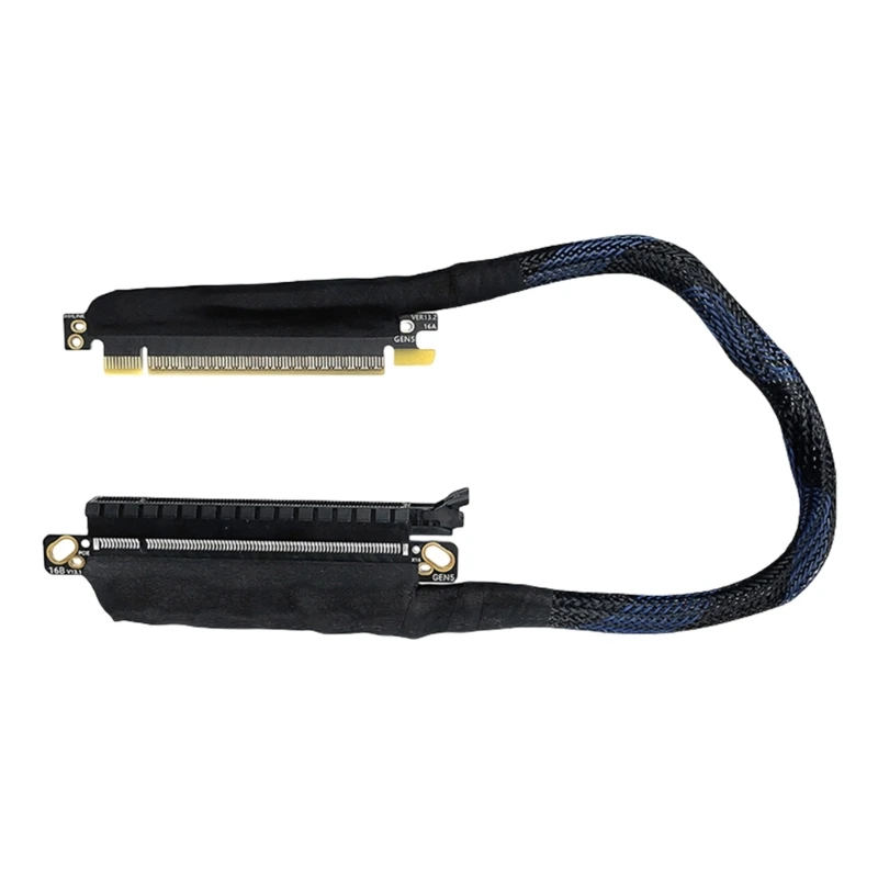 

Orientation PCIe5.0 X16 Graphics Card Extender Reinforced Braide Cable 180 Degree Flexible Routing Solution