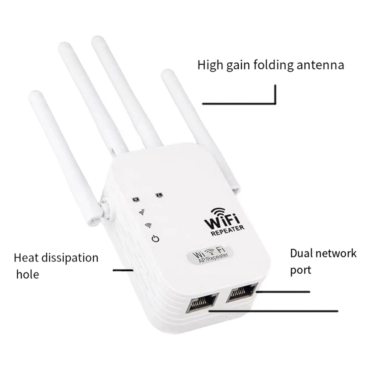 300Mbps WiFi Repeater Wireless WIFI Signal Extender Dual Band 5G 2.4G Network Amplifier Long Range WiFi Router US Plug