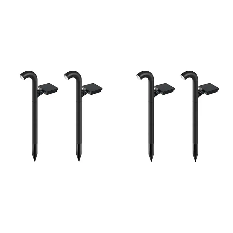 

ABRU-Solar Outdoor Road Light Landscape Light Garden Courtyard Aisle Spotlight Curved Waterproof Sidewalk Pile Light 4PCS