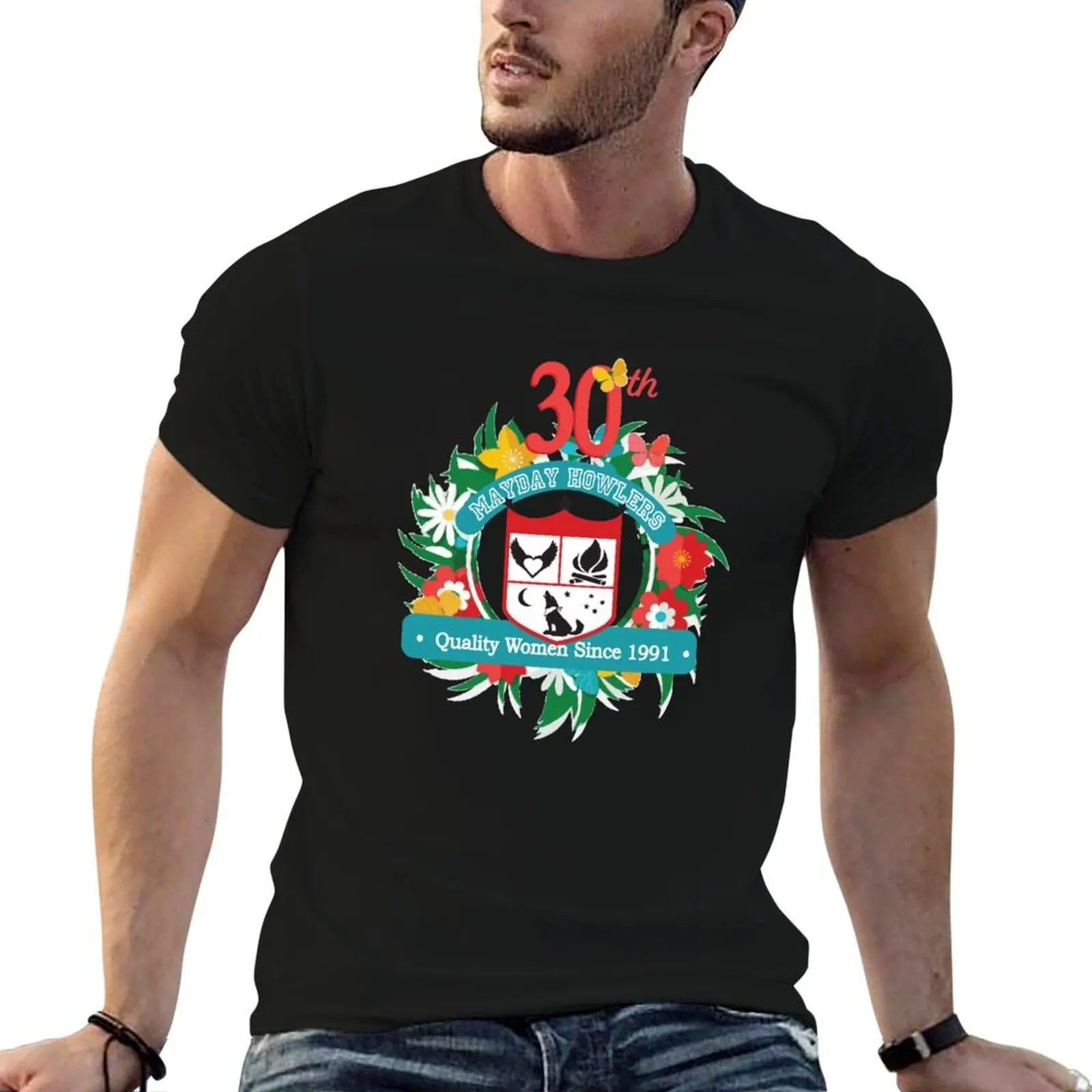 

Mayday 30th logo Transparent - Works for Colored backgrounds T-Shirt graphic t shirts for man t shirt man casual T-Shirt