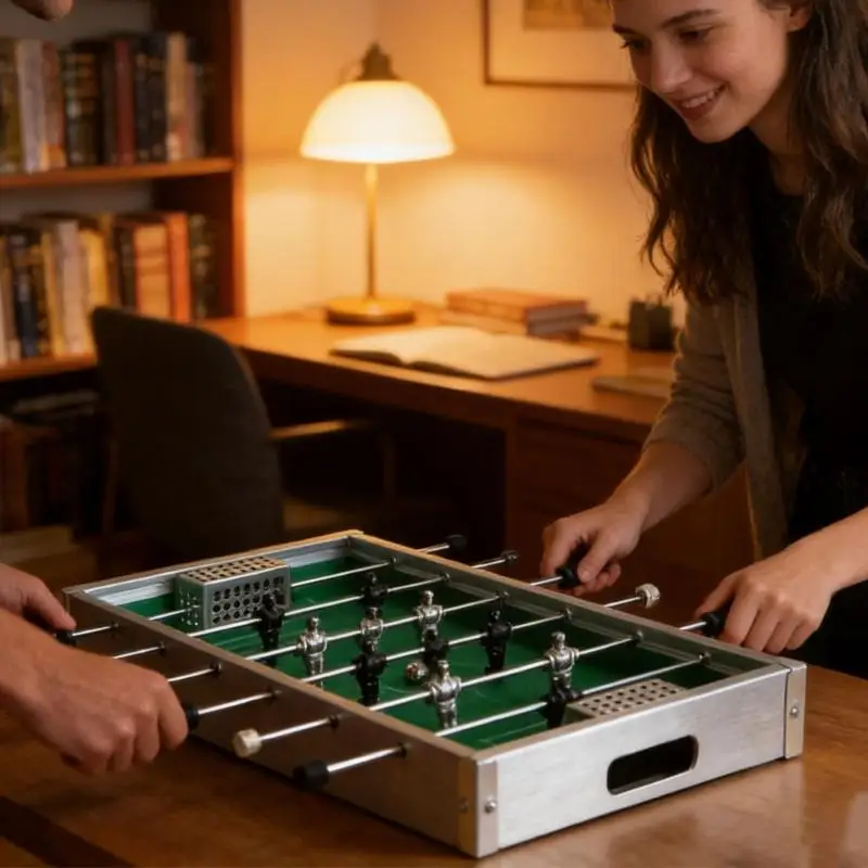 

R6FE Portable Desktop Foosball Machine Small Table Soccer Game Family Educational