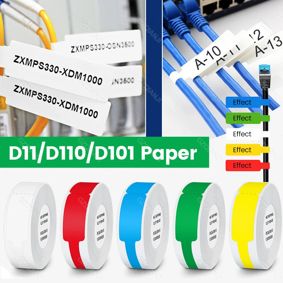 Niimbot D11 D110 Waterproof Label Printers Cable Paper Outdoor Printer Supplies Sticker Paper Label Tape Paper Etiquetas Papeles