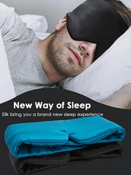 100% Mulberry Silk Sleeping Mask Large Eye Cover Face Sleep Mask Soft Eye Patch Blackout Blindfold Eyeshade Sleeping Aid Bandage