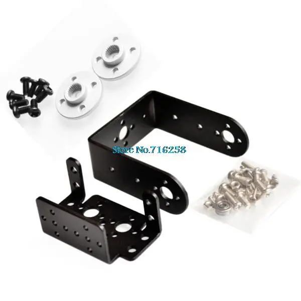 1set 2 DOF Short Pan And Tilt Servos Bracket Sensor Mount Kit For  Compatible MG995 Wholesale Retail