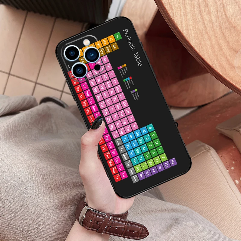 Periodic Table Of Elements Funda Case For iPhone 14 Pro Max 12 13 Mini 11 15 16 Pro XS X XR 7 8 14 Plus