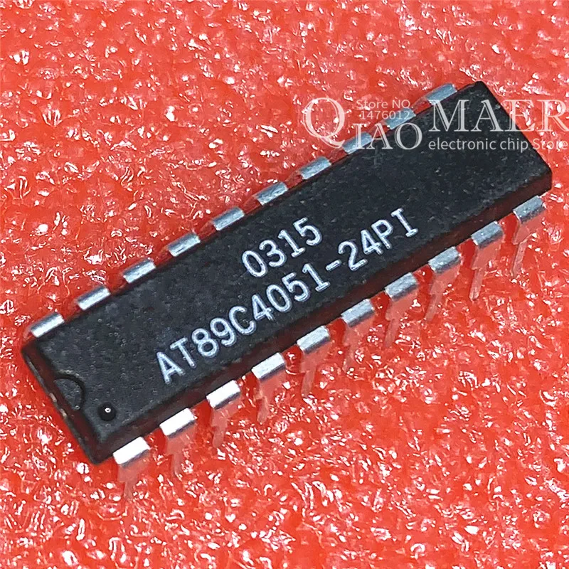 5PCS/LOT AT89C4051-24PI AT89C4051-24PU AT89C4051 DIP IC MCU 8BIT 4KB FLASH 20DIP 89C4051 AT89C4051-24PC