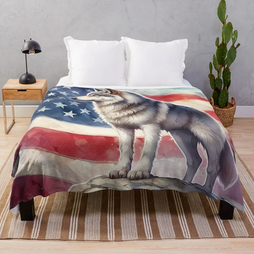 American Wolf Throw Blanket Comforter valentine gift ideas Blankets